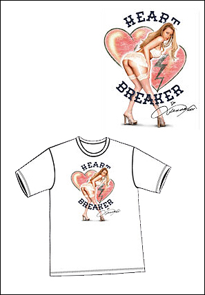 APPAREL - White Heart Breaker Tee  - (X-Large)